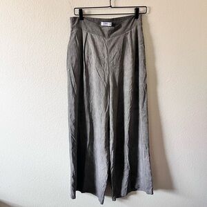PAMPELONE Grey Acid Wash Wise Leg Pant Size S